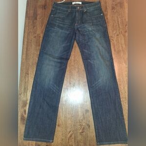 Lee Modern NWOT Straight Fit Straight Leg Dark Wash Jeans Mens 32x34